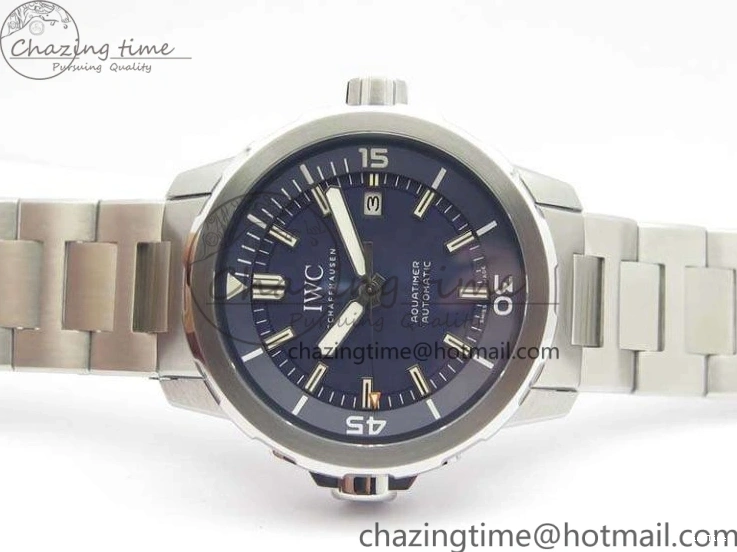 MIROTIME 0104 EasyMatch Aquatimer Automatic IW329004 V6F 1:1 Best Edition Blue Dial On SS Bracelet MIYOTA 7224